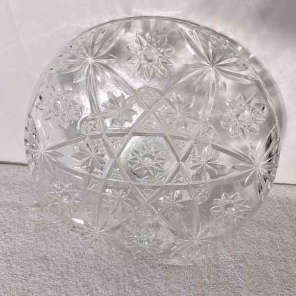 Vintage Pinwheel Cut Crystal Round Serving Tray Plate - Picture 2 of 8